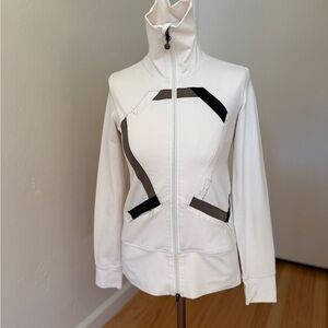 Lululemon Athletica cream brown size 6 sweatshirt jacket